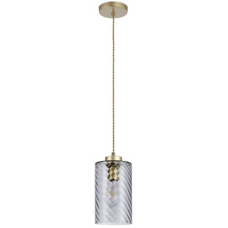 Lampada a sospensione Sheila Gold Glassa in vetro colorato E27 1x Max 40W L: 180 cm B: 15 cm H: 180 cm ø15cm dimmerabile