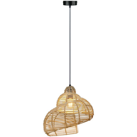 Lampada a sospensione Shella rattan Ø40 E27 Light Prestige