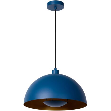 Lampada a sospensione Siemon Ø40 blu oro E27 Lucide
