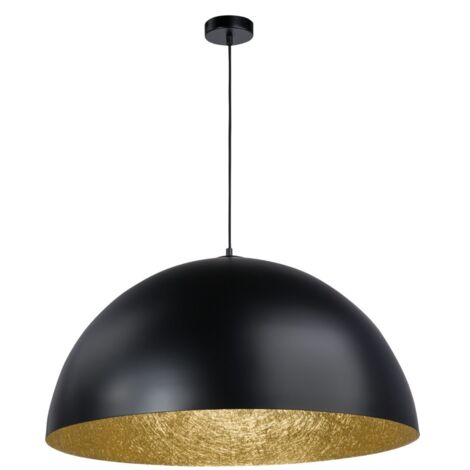 Lampada a sospensione Sigma Sfera nero oro Ø35 E27