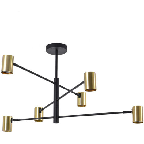 Lampada a sospensione Snow 6xGU10 oro/nero Light Prestige