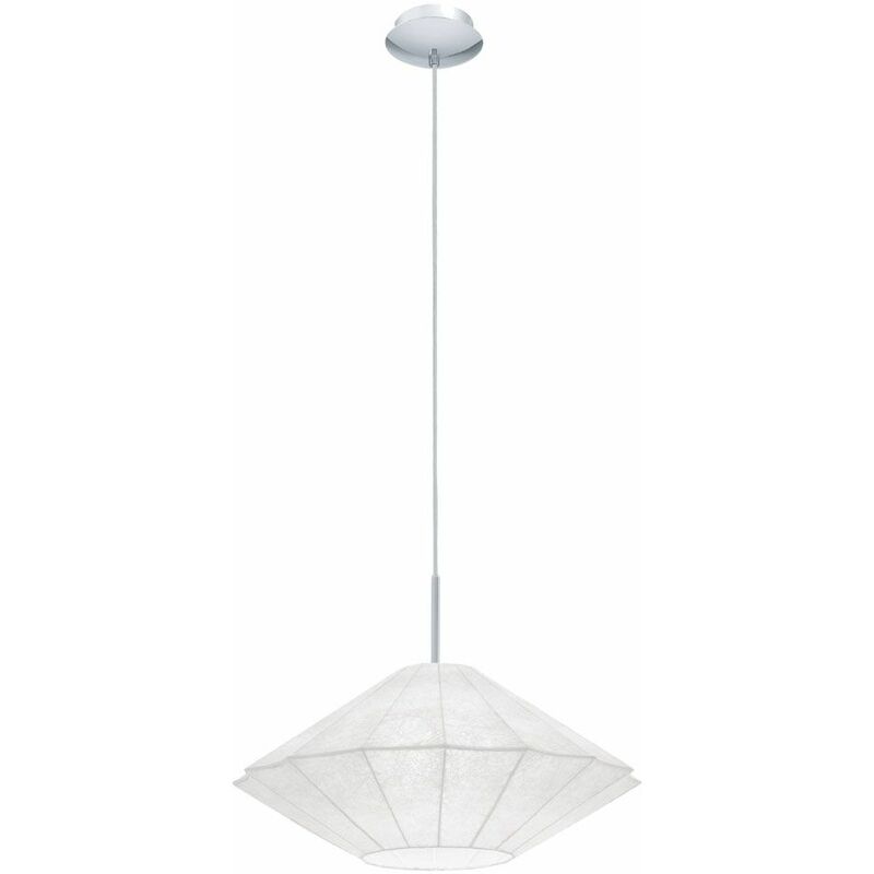 Image of Lampada a sospensione soggiorno lampada a sospensione bianca Cocoon lampada a sospensione camera da letto moderna, fibra plastica bianca, 1x E27, DxH