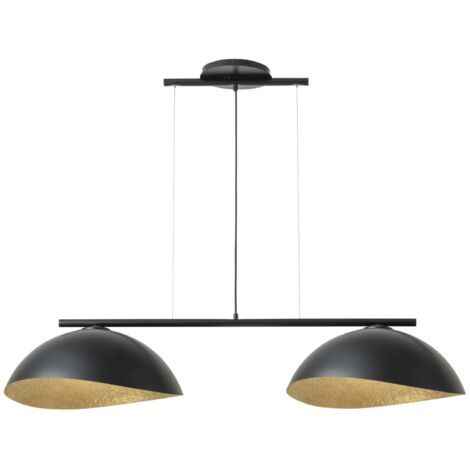 Lampada a sospensione Solar Sigma nero/oro 2 luci E27