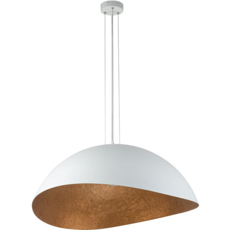 Lampada a sospensione Solaris bianco rame 89cm E27 Sigma