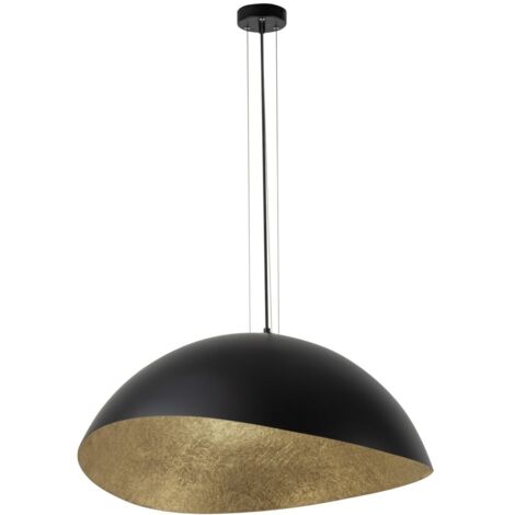 Lampada a sospensione Solaris nera oro 89cm E27 Sigma