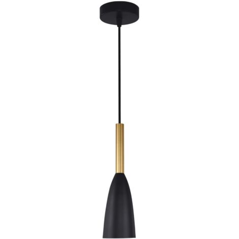 Lampada a sospensione Solin nero/oro E27 Light Prestige