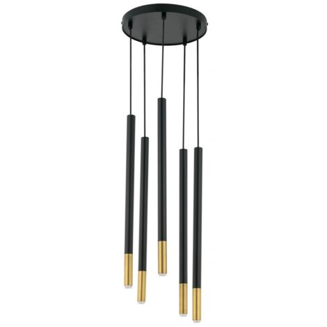 Lampada a sospensione Sopel Due 5xG9 nero oro Sigma