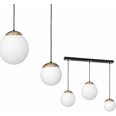 Lampada a sospensione SPARTA NERO / ORO 3xE14