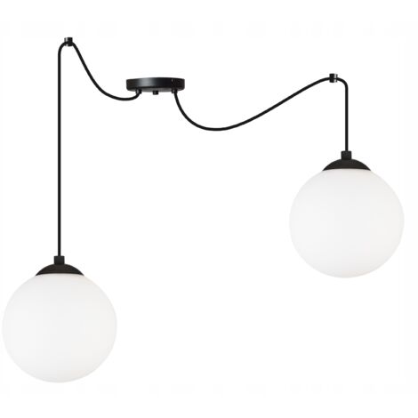 LAMPADA A SOSPENSIONE SPIDER BALL NERO LED 15cm