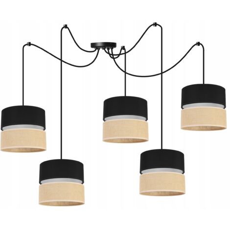 LAMPADA A SOSPENSIONE SPIDER, PARALUME 20 CM NERO