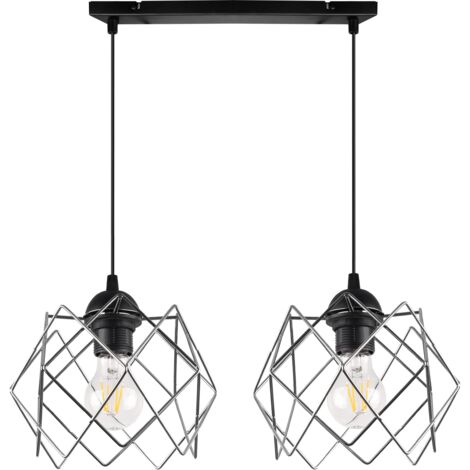 LAMPADA A SOSPENSIONE STELLA 2 PARALUME PIATTO CROMO E27