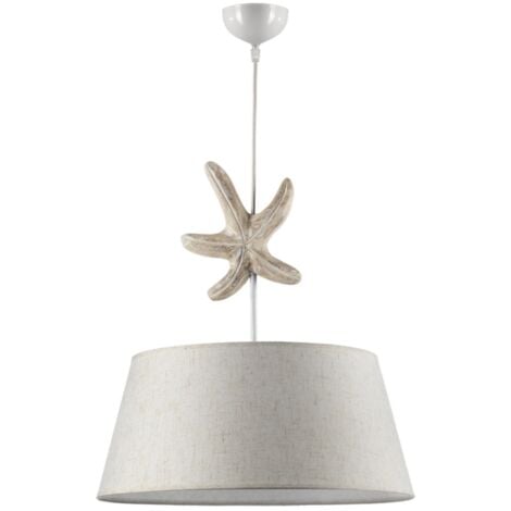 lampada a sospensione "stellina" legno e metallo, e27