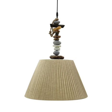 lampada a sospensione "stoney" in metallo e acrilico, e27