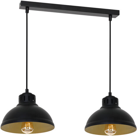 Lampada a sospensione Sven barra 65cm 2xE27 nero/oro