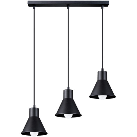 Lampada a sospensione Taleja nero 45x120x14cm Sollux