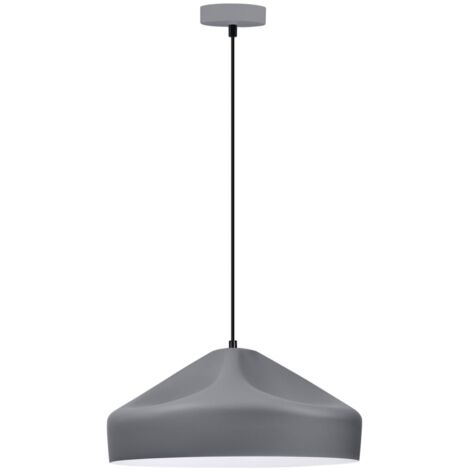 Lampada a sospensione tavolo grigio metallo E27 20W Gavle