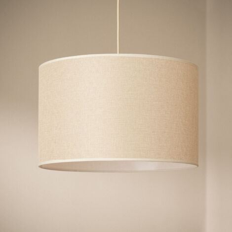 LEDKIA Lampada a Sospensione Tessuto Nally Beige
