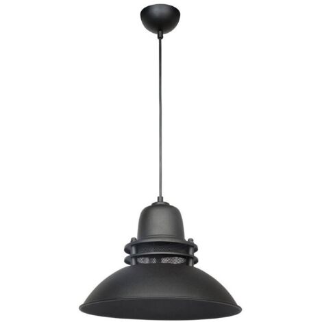 Lampada a sospensione Tibet  nera stile industriale
