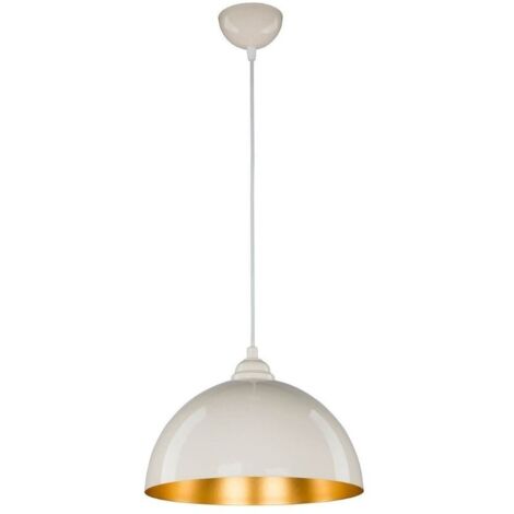 Lampada a sospensione Topak in metallo bianco