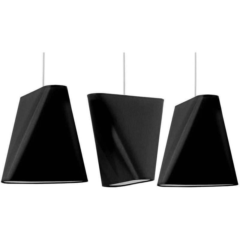 

Sollux Lighting - Lampada a sospensione tripla nera 3x E27 Lámpara colgante triple negra 3x E27