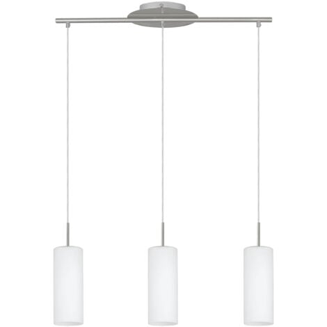 EGLO Lampada a sospensione Troy 3 E27 3x40W in metallo e vetro satinato