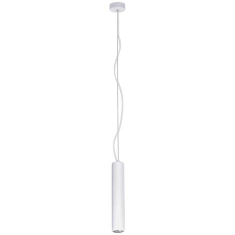 Lampada a sospensione tubo bianca GU10 Kaja Mile K-4417