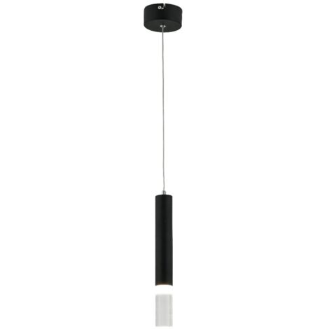 Lampada a sospensione tubo nero Gwen Reality LED 5W