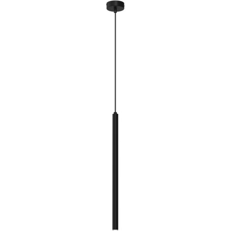 Lampada a sospensione tubo nero opaco Yoru Luminex 1xG9