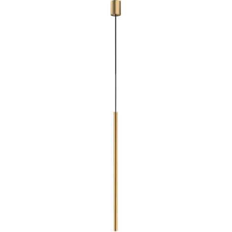 Lampada a sospensione tubo oro satinato Laser 750 Nowodvorski
