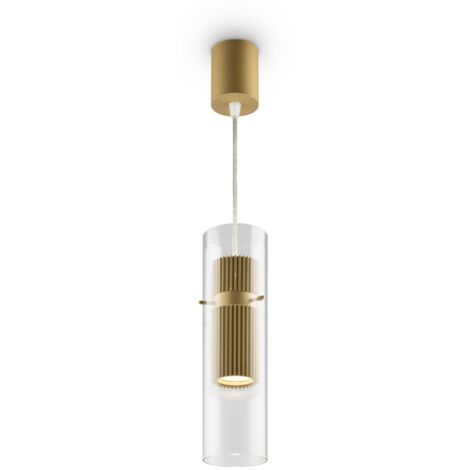 Lampada a sospensione tubo vetro Maytoni Dynamics oro