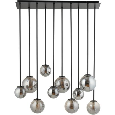 Lampada a sospensione Tulia 10 sfere grigie G9 Sigma
