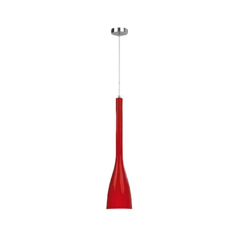 Lampada a Sospensione Tus, Metallo, Rosso, Cromo