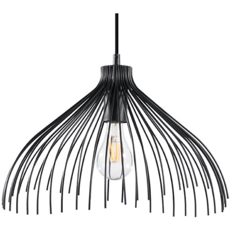 Lampada a sospensione Umb nero 40x125x40cm Sollux