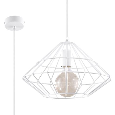 Lampada a sospensione Umberto bianco 32x120x32cm Sollux