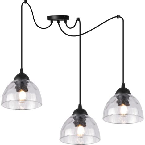 LAMPADA A SOSPENSIONE VENICE SPIDER 3 PARALUMI PIATTI E TRASPARENTI E27