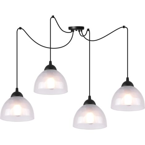 LAMPADA A SOSPENSIONE VENICE SPIDER 4 LAMPADE LATTE PIATTE E27