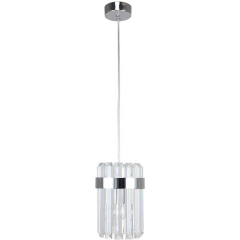 Lampada a sospensione Vetro cromata vetro E14 10W Light Prestige