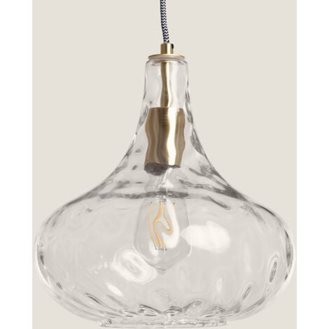 LEDKIA Lampada a Sospensione Vetro Tassel Trasparente