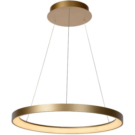 Lampada a sospensione Vidal anello oro LED 48W Lucide