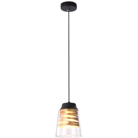 Lampada a sospensione ZENAida Black Trasparente E27 1x max 40W L: 120 cm Ø15.5cm dimmerabile