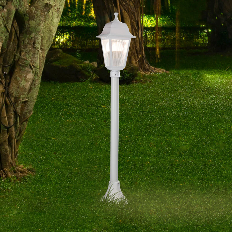 Image of Lampada a Stelo per Esterno con Lanterna a Protezione IP44 elegante vari colori dimensioni : Bianco
