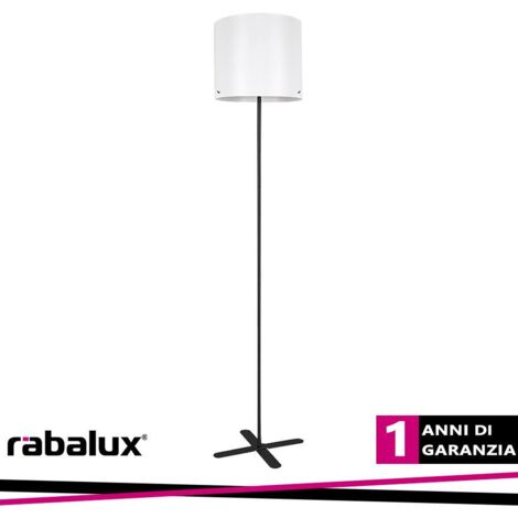 Lampada ad attacco Izander metallo nero in plastica bianca E27 1 x max.40w L: 34 cm B: 149 cm Ø30 cm