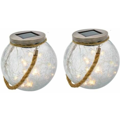 Lampada ad energia solare Lumisky Crack Ball Cord Trasparente (2 Unit√†)