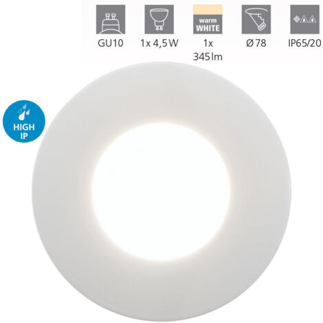 Lampada Ad Incasso Esterno Moderno Margo Alluminio Bianco Vetro Led