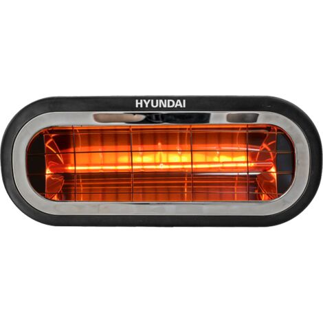 Lampada ad infrarossi 2kw IPX65 Waterproof Hyundai 75169 Nera