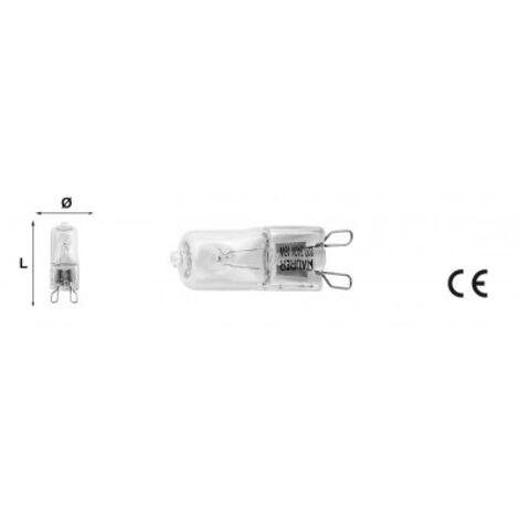 LAMPADA ALOGENA G9 33W 3000K  L.CALDA MAURER