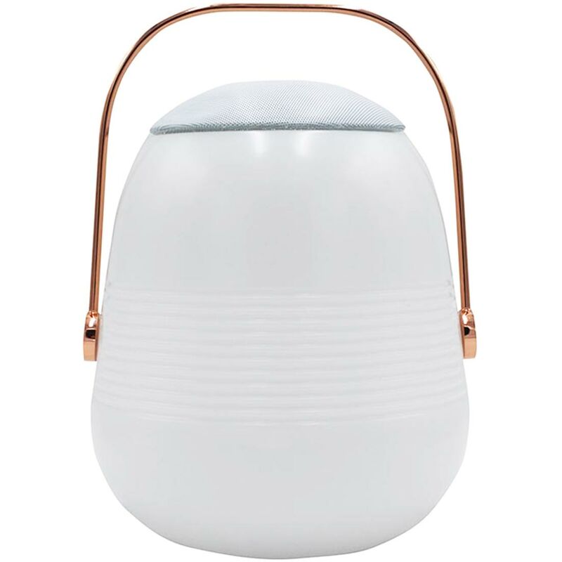 Image of Lumisky - Lampada altoparlante Bluetooth 10W bob station - Blanc