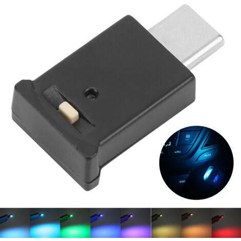 Lampada ambientale a LED RGB, tipo C - 8 colori, gradiente dinamico, luminosità regolabile per uso interno