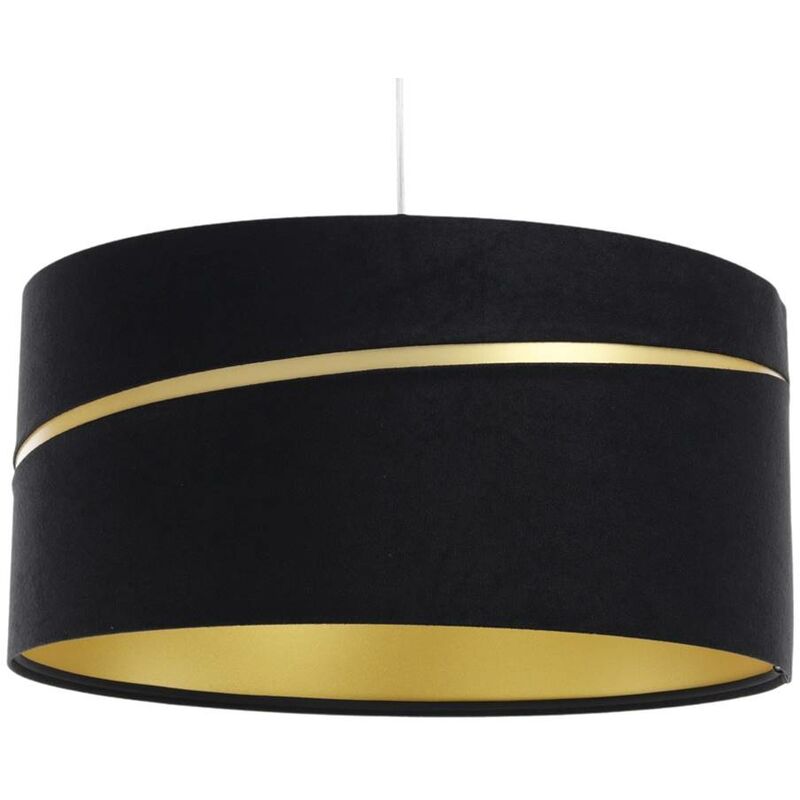 Lampada appesa Velours Swing su nero a base in