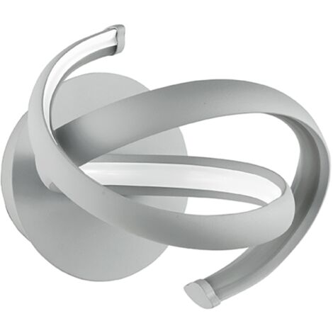 Lampada applique 22x20 cm LUMEN a LED in metallo Silver